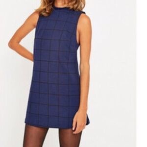 Cooperative Navy blue and black tunic dress large NWT